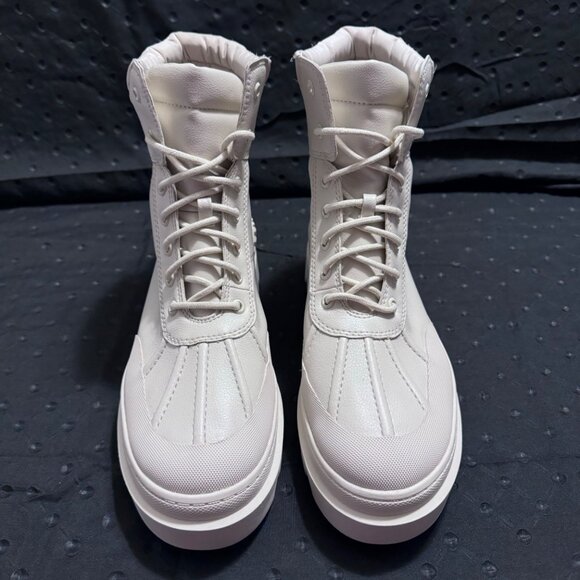 Circus By Sam Edelman Womens Cream Ankle Boots Size 9.5 With Chunky Sole & Lace- - Picture 2 of 7